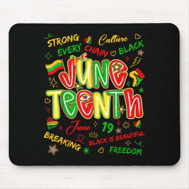 Juneteenth african black freedom june 19th 1865 mouse mat (Front)