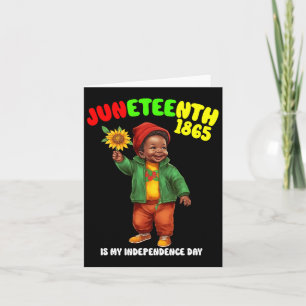 Juneteenth African Child Boy And Girl Is My Indepe Card