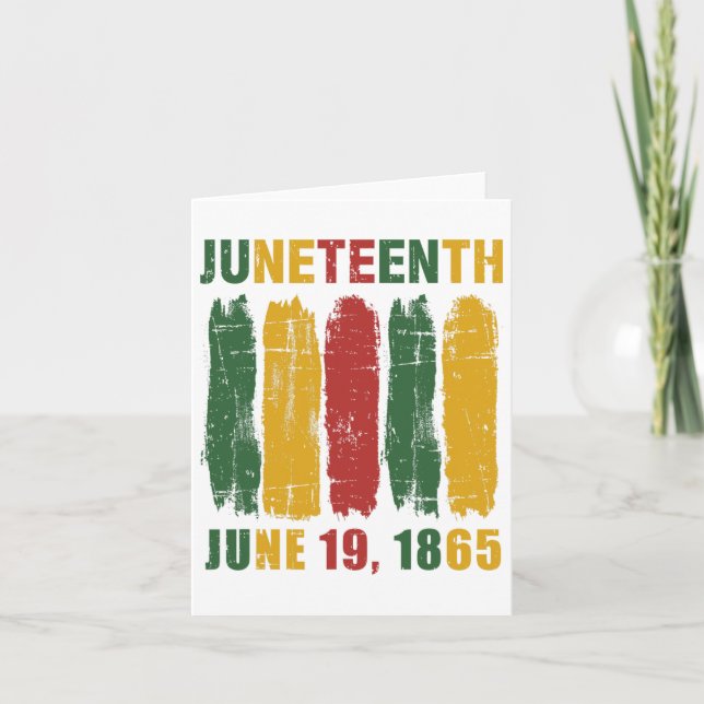 Juneteenth African Flag For Black History Pride Si Card (Front)