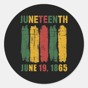 Juneteenth African Flag For Black History Pride Si Classic Round Sticker