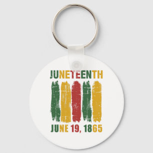 Juneteenth African Flag For Black History Pride Si Key Ring