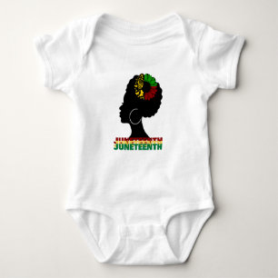 juneteenth African Sunflower black freedom Afro Baby Bodysuit