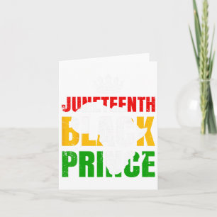 Juneteenth Afro American Boy Son Family Matching J Card