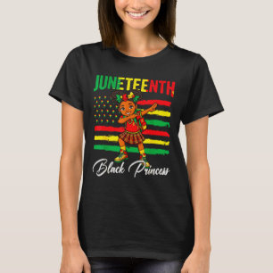 Juneteenth afro girl dabbing black princess kids T-Shirt