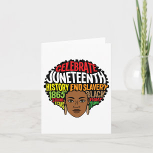 Juneteenth Afro Melanin Women Girl Africa Ancestor Card