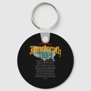 Juneteenth Ancestors 1865 African American Map Bla Key Ring
