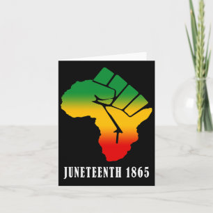 Juneteenth Ancestors Black African Map American Fr Card