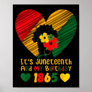 Juneteenth and birthday africa american black 1865 poster