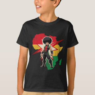 Juneteenth Anime Manga Characters, African Culture T-Shirt