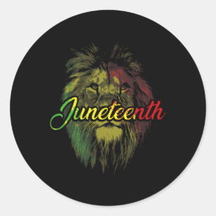 Juneteenth Artwork African Flag Black History Mont Classic Round Sticker