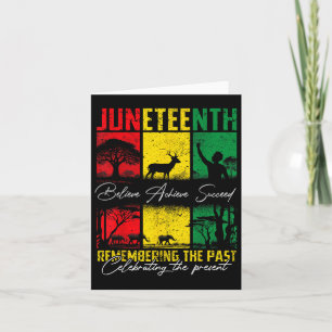 Juneteenth Believe Achieve Succeed Black Pride Mel Card