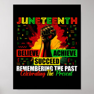 Juneteenth Believe Succeed Remembering The Past Af Poster