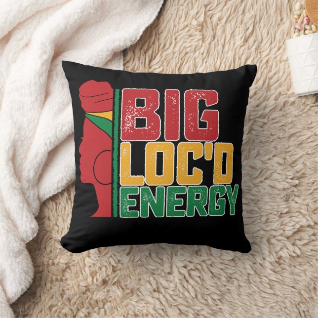 Juneteenth Big Loc'd Energy Black Freedom Cushion (Blanket)