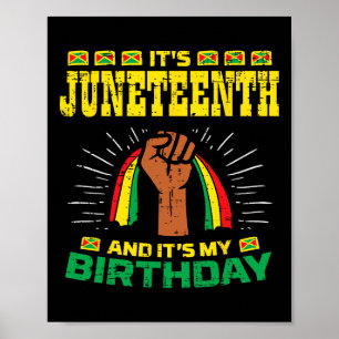 Juneteenth Birthday African American Black Men Wom Poster