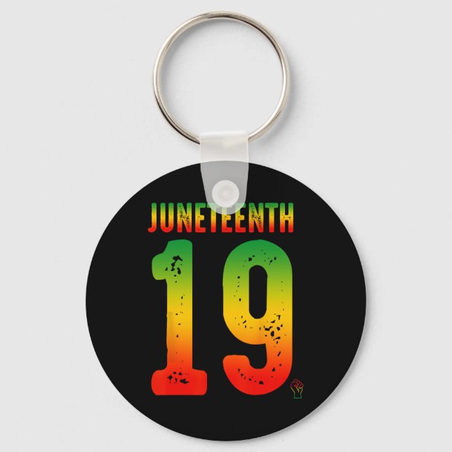 Juneteenth Black African American Ancestors Freedo Key Ring (Front)