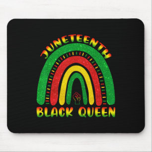 Juneteenth Black African American Cute Women Teens Mouse Mat