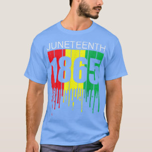 Juneteenth Black African American Flag Freedom Vin T-Shirt