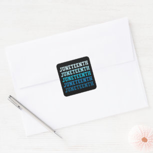 Juneteenth Black American African Celebration Cool Square Sticker