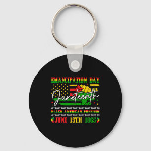 Juneteenth black american freedom 1865 key ring