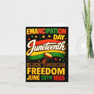 Juneteenth black american freedom june 1865 card