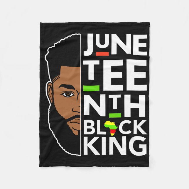 Juneteenth Black Bruh King Melanin Father Dad Men  Fleece Blanket (Front)