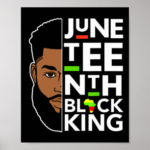 Juneteenth Black Bruh King Melanin Father Dad Men Poster