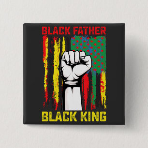 Juneteenth Black Father Day Dad King Celebrating F 15 Cm Square Badge
