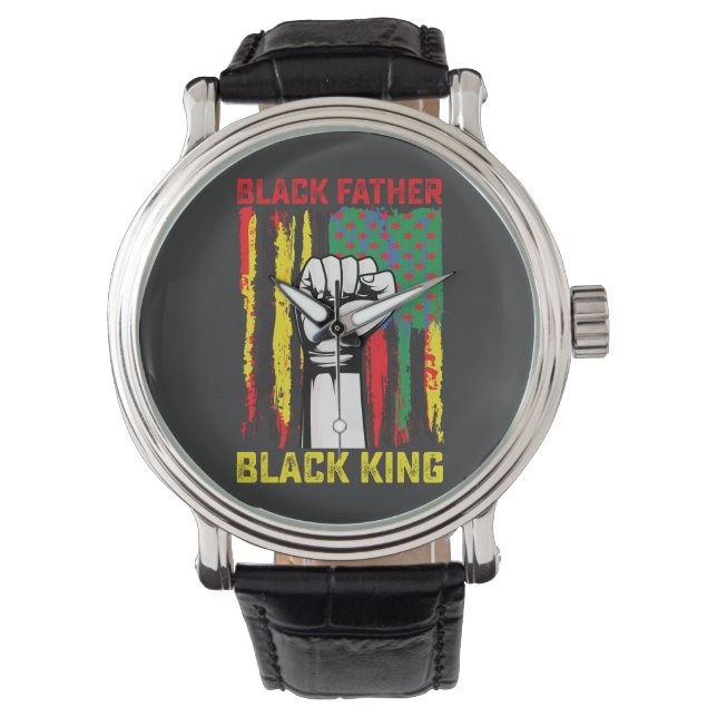 Juneteenth Black Father Day Dad King Celebrating F Watch (Front)