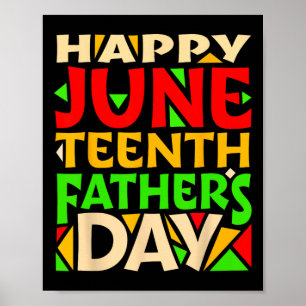 Juneteenth Black Father's Day Happy Holiday Celebr Poster