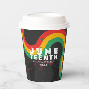 Juneteenth Black History 1865 Freedom Celebration Paper Cups