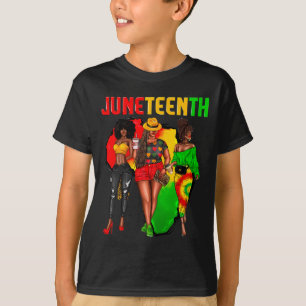 Juneteenth black history melanin queens pride T-Shirt
