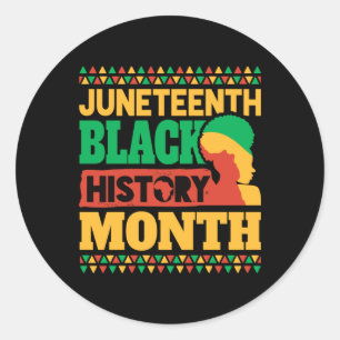 Juneteenth Black History Month Classic Round Sticker