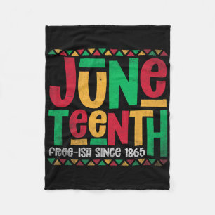 Juneteenth Black History Pride Celebrating Afro Fr Fleece Blanket