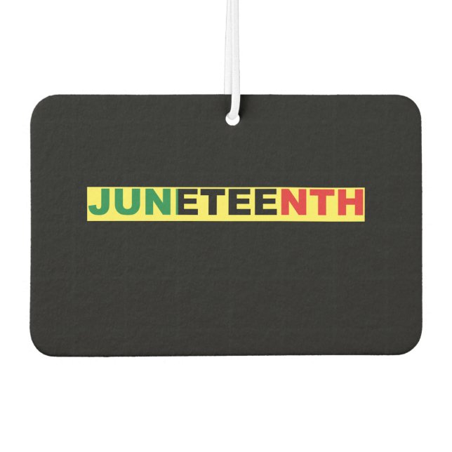 Juneteenth Black Independence Car Air Freshener (Front)