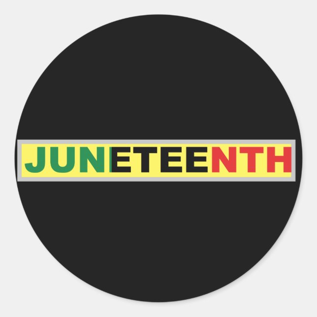 Juneteenth Black Independence Day Classic Round Sticker (Front)