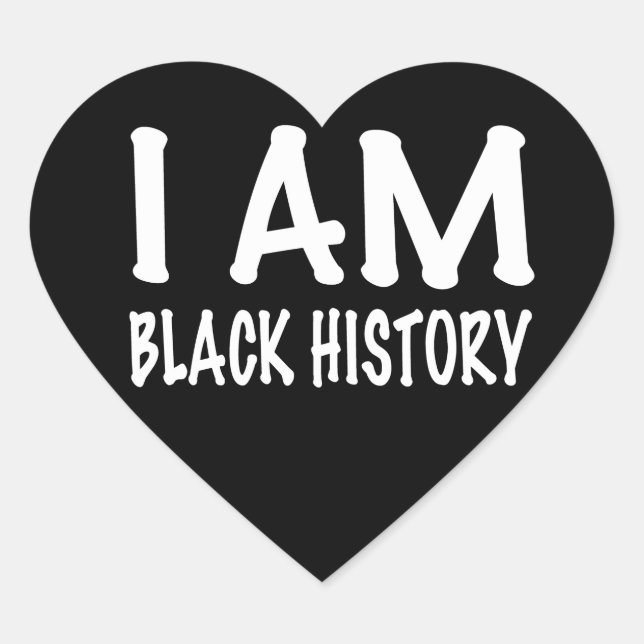 Juneteenth Black Independence Day Heart Sticker (Front)