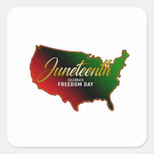 Juneteenth Black Independence Day Square Sticker