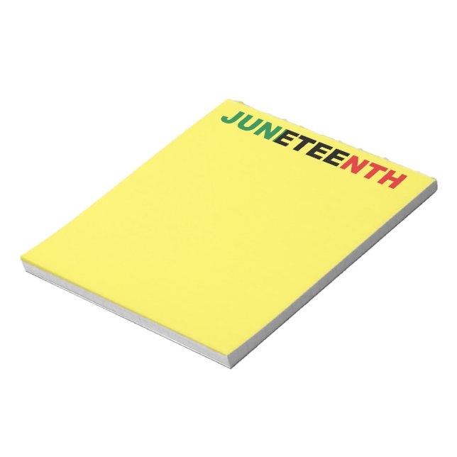 Juneteenth Black Independence Notepad (Rotated)