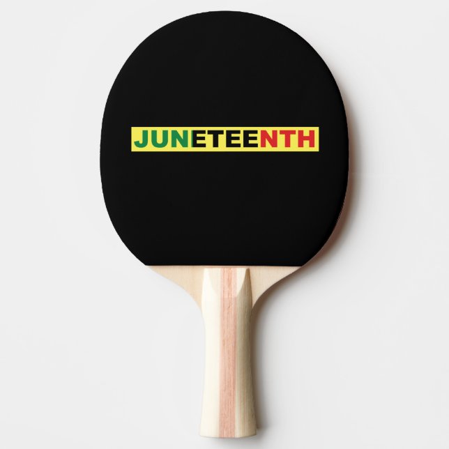 Juneteenth Black Independence Ping Pong Paddle (Front)