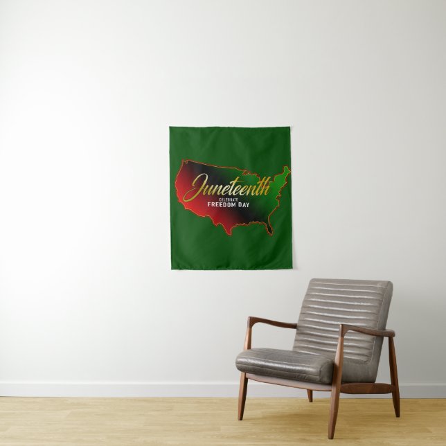 Juneteenth Black Independence Tapestry (In Situ)