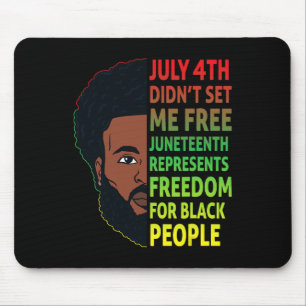 Juneteenth Black King African American Freedom Men Mouse Mat