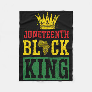 Juneteenth Black King Freedom Day Group Matching F Fleece Blanket