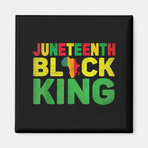 Juneteenth black king melanin dad fathers day magnet