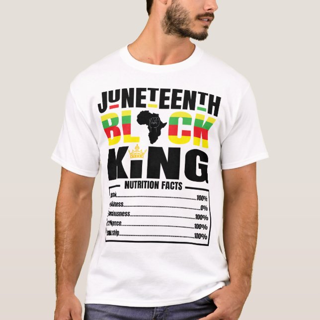Juneteenth Black King Melanin Fathers Day Pride T-Shirt (Front)