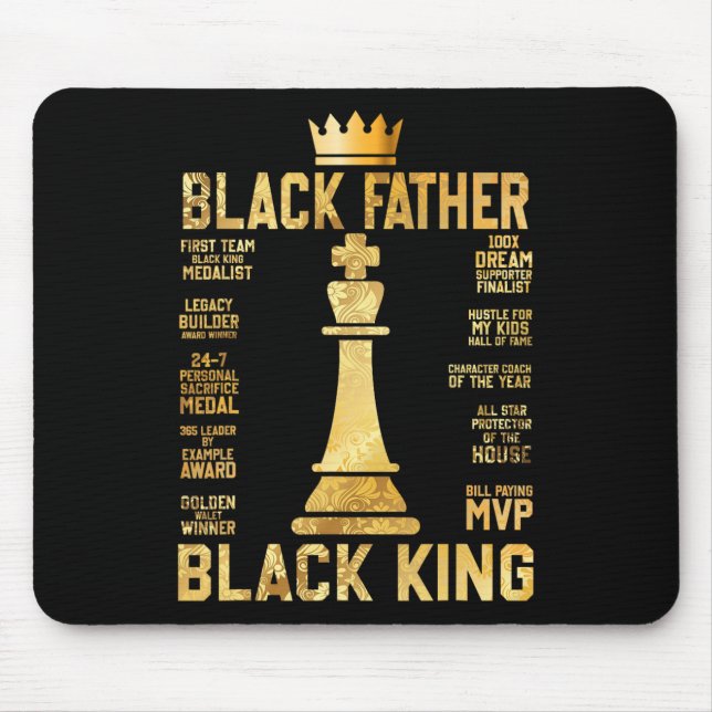Juneteenth Black King Most Powerful Chess African  Mouse Mat (Front)