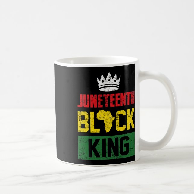 Juneteenth Black King Nutritional Facts Boys Junet Coffee Mug (Right)