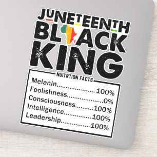 Juneteenth Black King Nutritional Facts Melanin