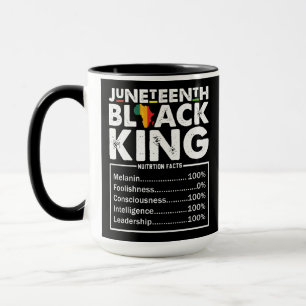Juneteenth Black King Nutritional Facts Melanin  Mug