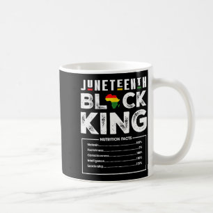 Juneteenth black king nutritional facts men boys  coffee mug