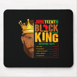 Juneteenth Black King Nutritional Facts Pride Afri Mouse Mat